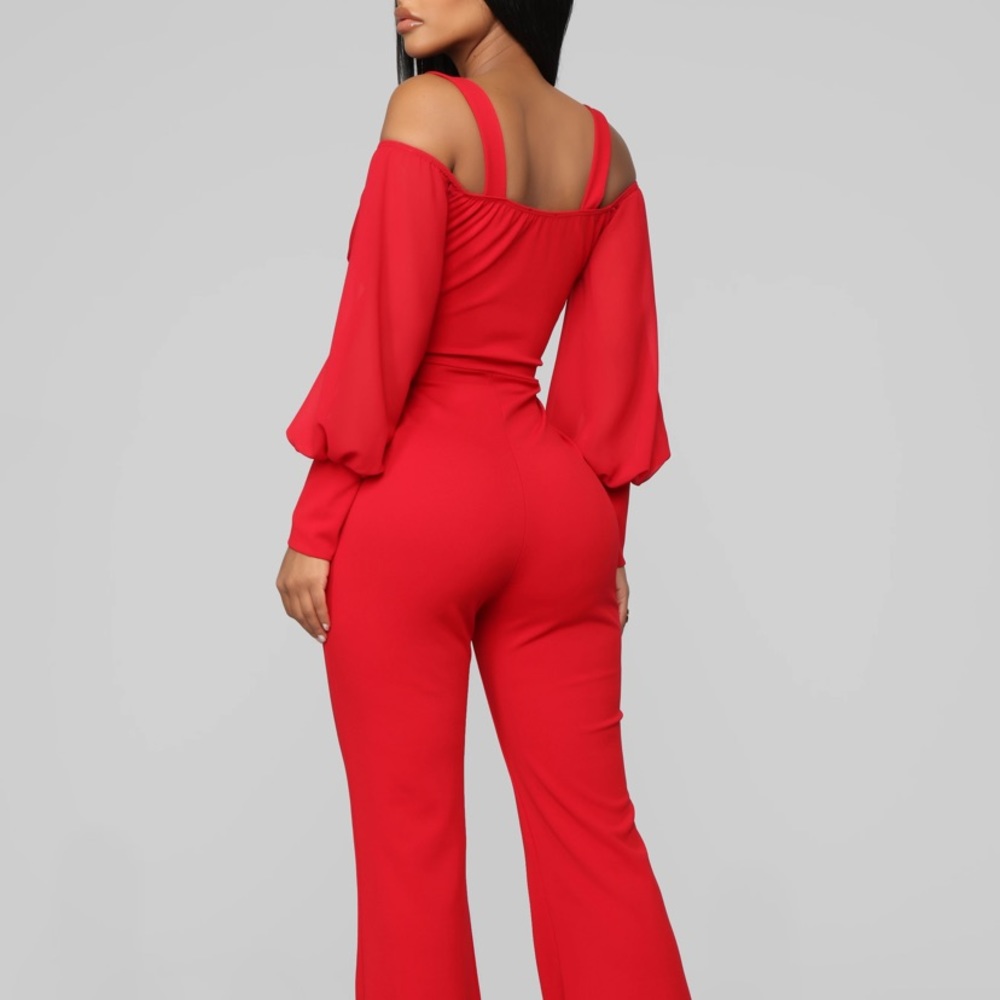 BRAND NEW!  Red Pants Jumpsuit